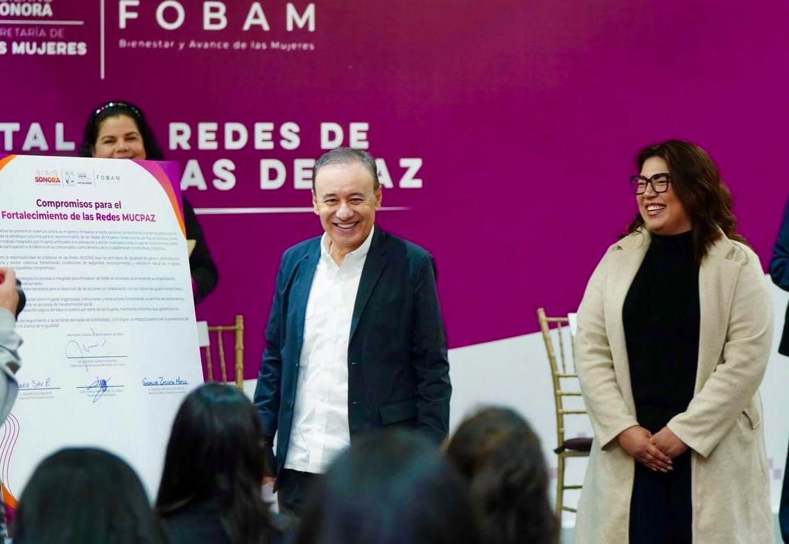 Gobernador Durazo lidera Encuentro Estatal de Redes de Mujeres Constructoras de Paz