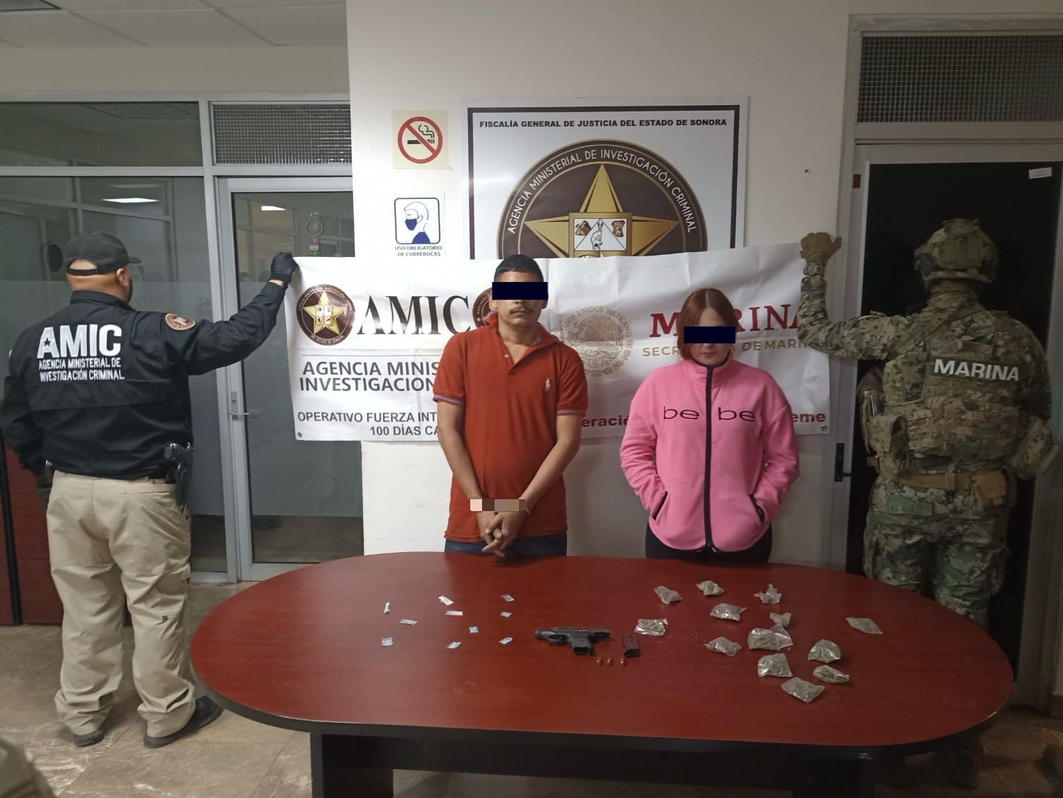 Operativo en Cajeme: Dos Detenidos y Aseguramiento de Narcóticos