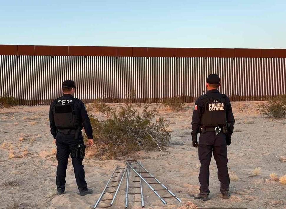 Refuerzan seguridad fronteriza con incautación de escaleras