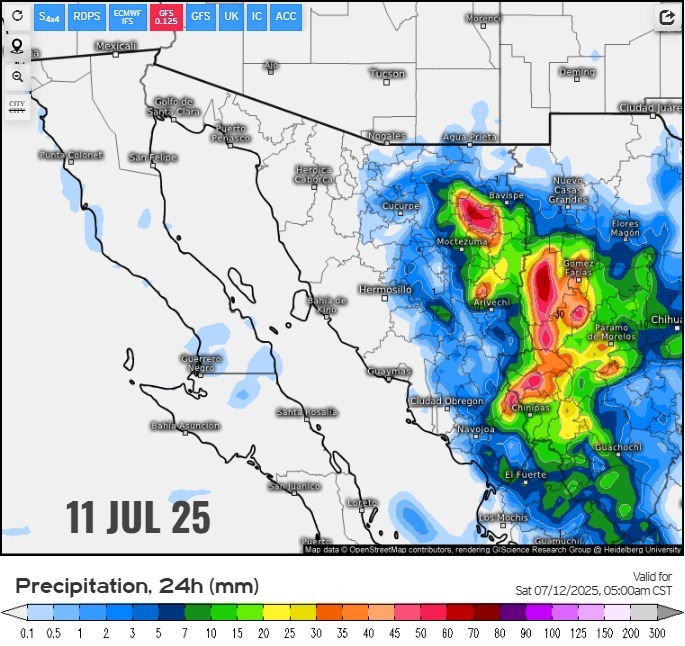 Pronóstico de lluvias y calor en&nbsp;Sonora
