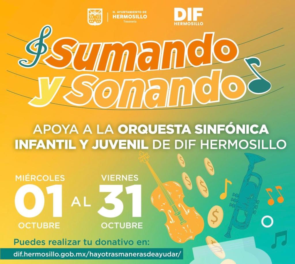 Campaña ‘Sumando y Sonando’ apoya a la Orquesta Infantil de&nbsp;Hermosillo