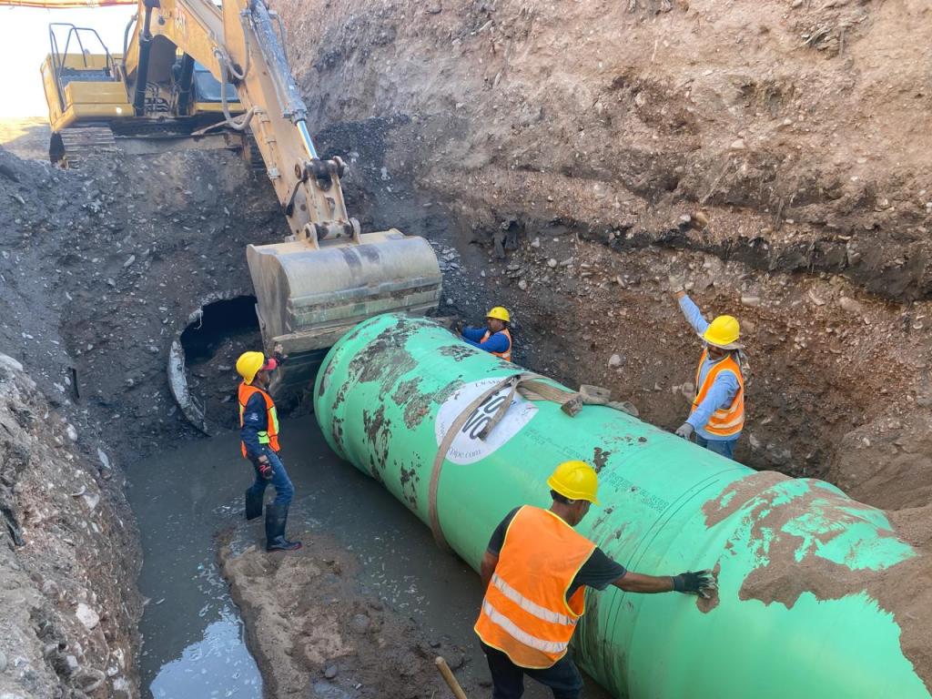 Avanza instalación del Colector Vado del Río en&nbsp;Hermosillo