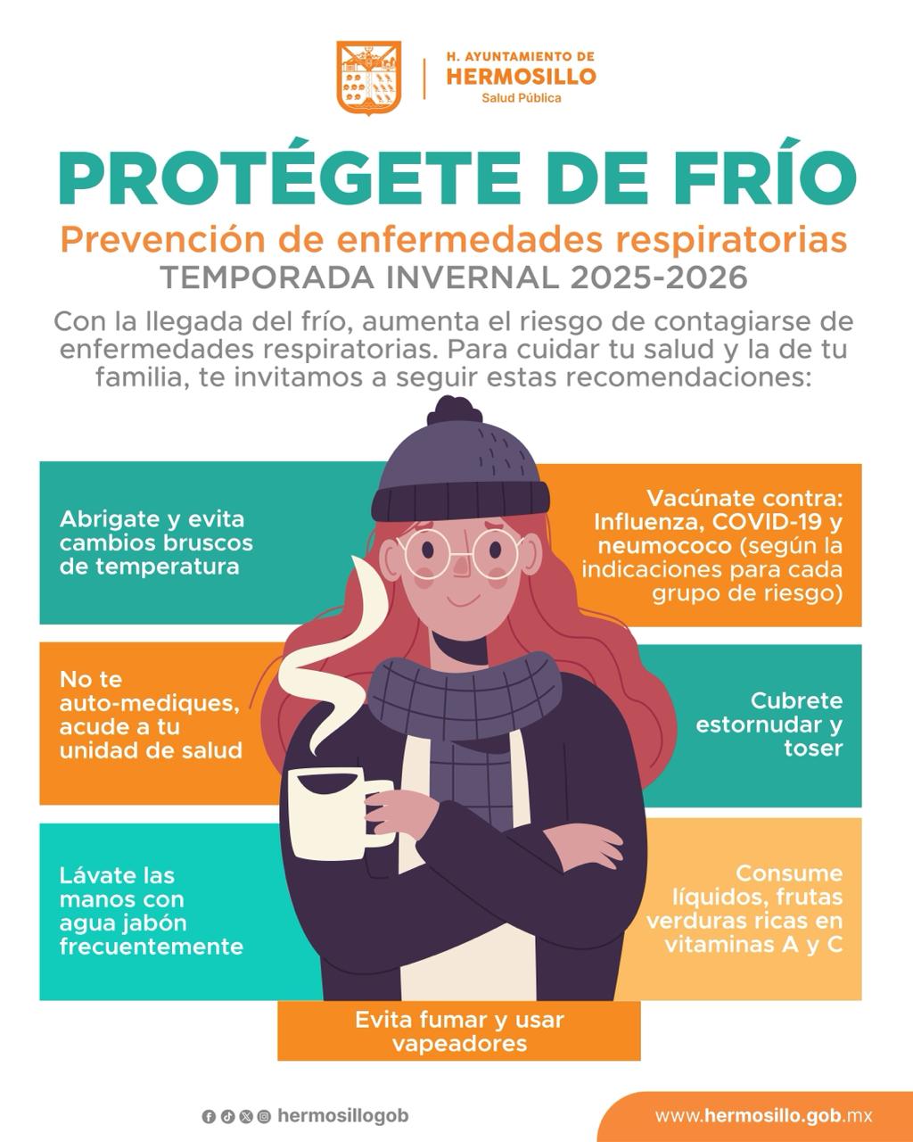 Recomendaciones ante el frente frío número 31 en&nbsp;Hermosillo