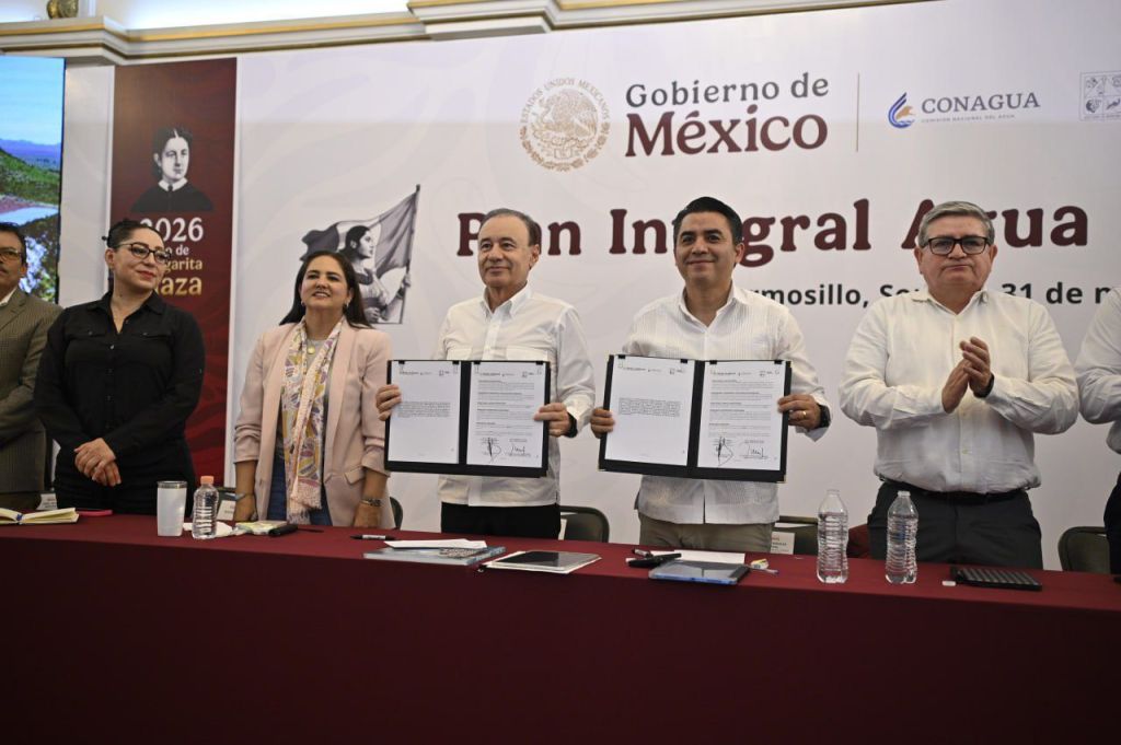 Firman convenio para invertir 11,537 millones de pesos en obras hídricas en&nbsp;Sonora