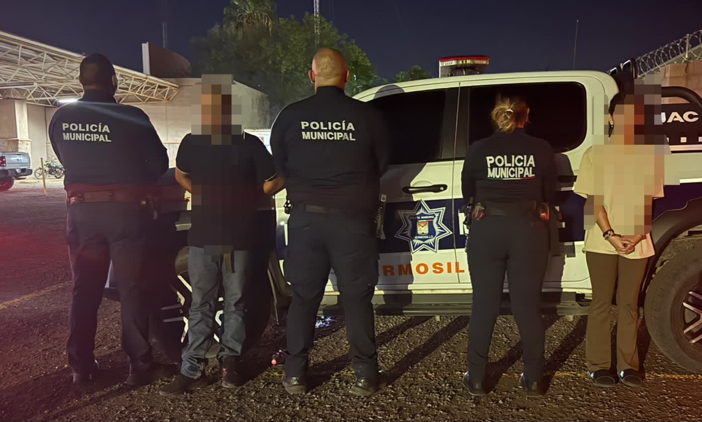 Detienen a dos personas armadas con droga en Hermosillo